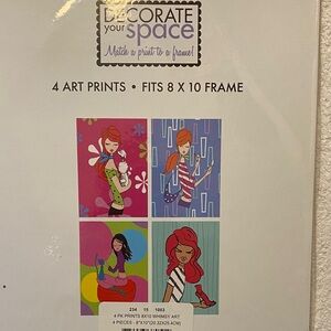 Whimsy Art Prints - Red, Purple, Pink & Blue